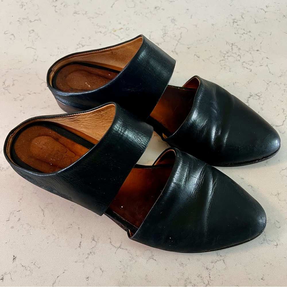 Zou Xou Black Mules - Size 8